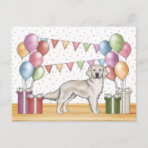 English Cream Golden Retriever Aniversário Colorid