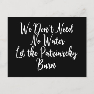 Cartão Postal Engraçada citação feminista anti-patriarcal par