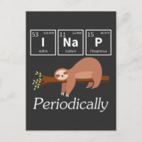 Engraçada Science Pun Chemistry Sloth Nap Lover