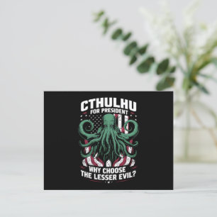 Cartão Postal Engraçado 2024 Eleições Cthulhu Para Presidente