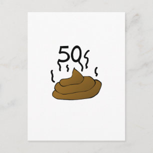 Cartão Postal Engraçado, "50 Cheiros" 50º design de aniversário