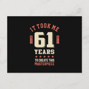 Cartão Postal Engraçado 61 Anos - Presente de 61º Aniversário