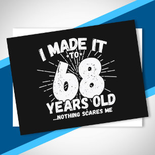 Cartão Postal Engraçado 68º aniversário Citação Sarcástica 68 an