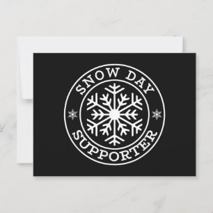 Cartão Postal Engraçado Apoiador do Dia da Neve Professor Estuda