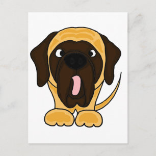 Cartão Postal Engraçado Arte Original Mastiff