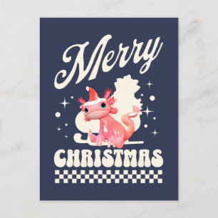 Cartão Postal Engraçado Axolotl Feliz Natal
