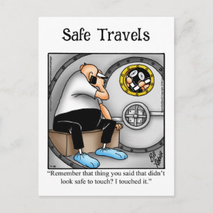 Cartão Postal Engraçado Bon Voyage Humor Postcard