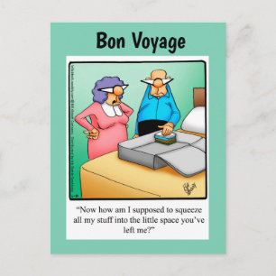 Cartão Postal Engraçado Bon Voyage Humor Postcard