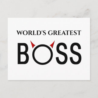 Cartão Postal Engraçado Boss Gifts