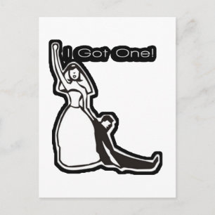 Cartão Postal Engraçado casamento que tenho um