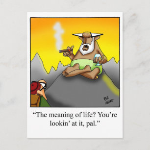 Cartão Postal Engraçado Charuto, Sábio, Presentes de Cartoon!