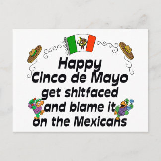 Cartão Postal Engraçado Cinco de Mayo