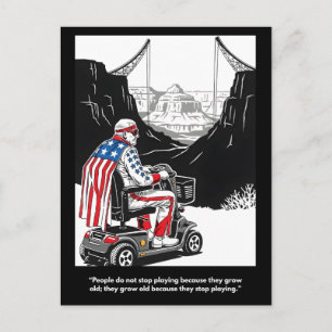 Cartão postal engraçado com tema de envelhecimento