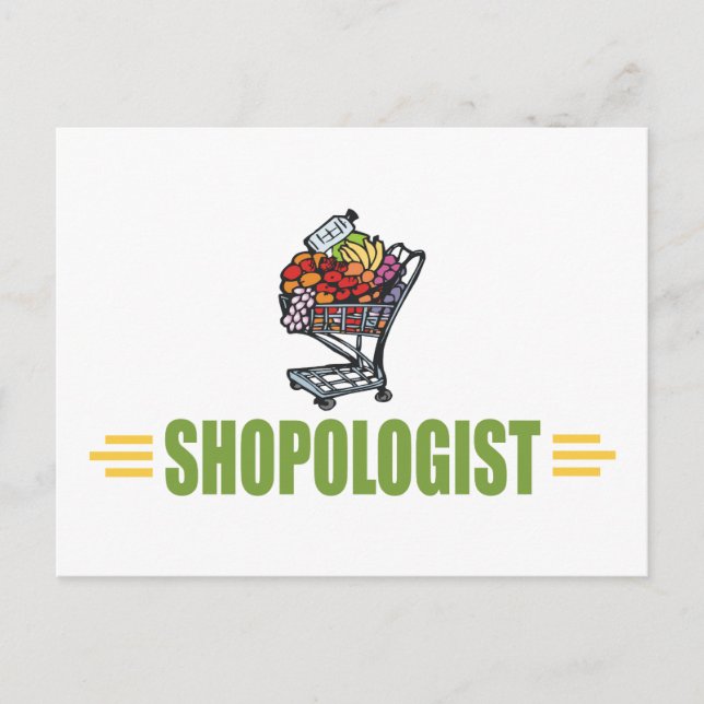 Cartão Postal Engraçado Compro de Grocery (Frente)