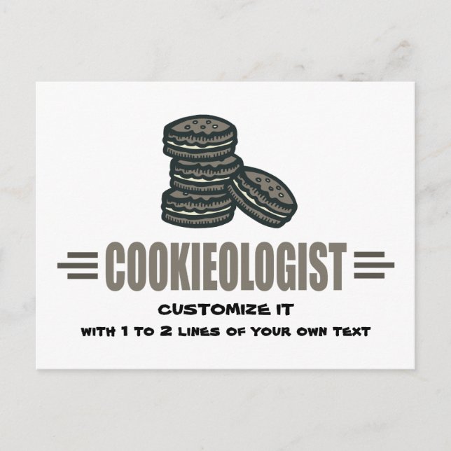 Cartão Postal Engraçado Cookie (Frente)