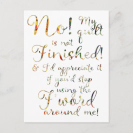 Cartão Postal Engraçado Cotação de Filme de Enlace Finalizado