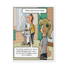 Cartão postal engraçado da Ilha Cabeça Careca