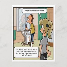 Cartão postal engraçado da Ilha Cabeça Careca
