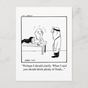 Cartão postal engraçado de desejos de melhoras com