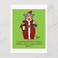 Cartão postal Engraçado de Humor "Mistletoe"