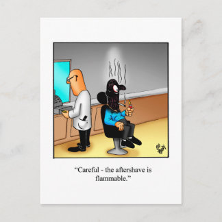 Cartão postal engraçado de humor para manter conta