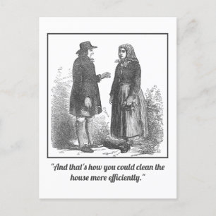 Cartão postal engraçado de mansplaining sobre limp