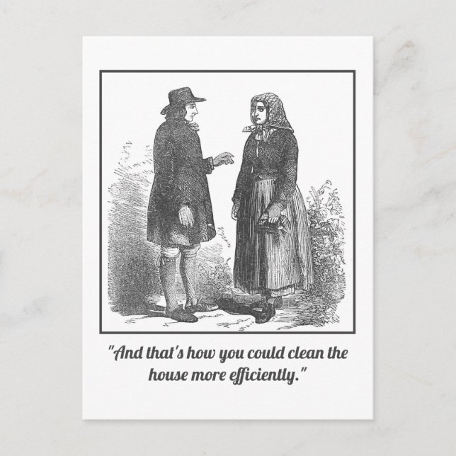 Cartão postal engraçado de mansplaining sobre limp (Frente)