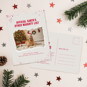 Cartão postal engraçado de Natal com foto de cacho