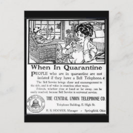 Cartão Postal Engraçado de propaganda telefônica em quarentena d