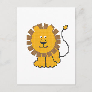Cartão Postal Engraçado desenho animado Lion