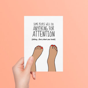 Cartão Postal Engraçado do Ankle quebrado