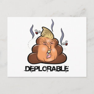 Cartão Postal Engraçado Donald Trump - Ícone Poo Emoji Trumpy-Po
