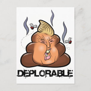 Cartão Postal Engraçado Donald Trump - Ícone Poo Emoji Trumpy-Po