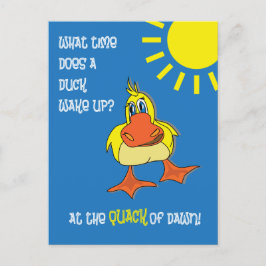 Cartão Postal Engraçado Duck Riddle para Crianças