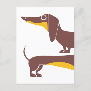 Cartão Postal Engraçado e fofo dachshund para os pais de cães lo