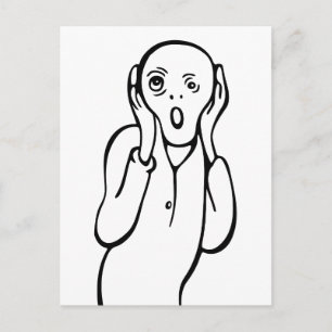 Cartão Postal Engraçado Edvard Munch Gritar Parody Cartoon