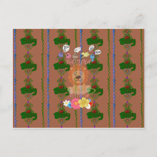 Cartão Postal Engraçado Engraçado Rei Leão-Leão Hakuna Matata De