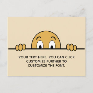 Cartão Postal Engraçado Esconder Rosto Adicionar Seu Texto