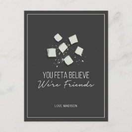 Cartão Postal Engraçado Feta Amigos Namorados Adoram Cartão-Post