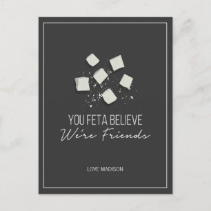Cartão Postal Engraçado Feta Amigos Namorados Adoram Queijo Cart