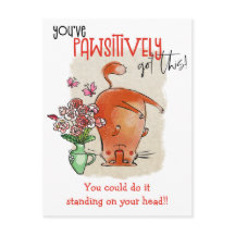 Engraçado Gato Motivando Citação Pawsitivamente Co