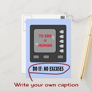 Cartão Postal Engraçado ginásio motivacional