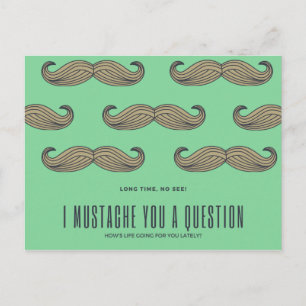 Cartão Postal Engraçado, Green Mustache