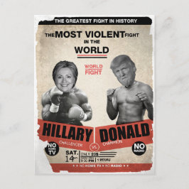 Cartão Postal Engraçado Hillary Clinton vs Donald Trump Eleição