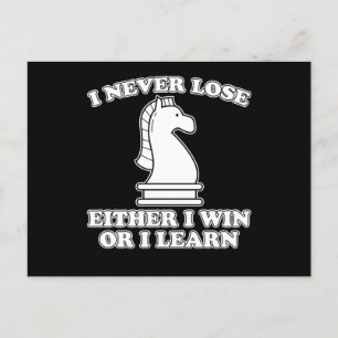 Cartão Postal Engraçado Jogo Chess Piece Chess Player Divertido