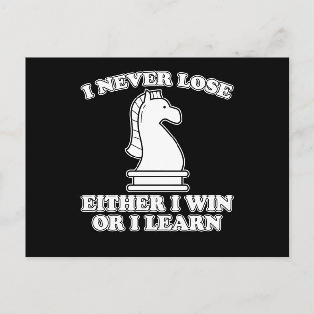 Cartão Postal Engraçado Jogo Chess Piece Chess Player Divertido  (Frente)