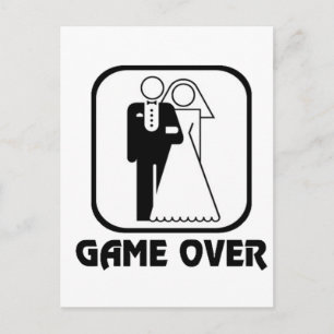 Cartão Postal Engraçado jogo de casamento