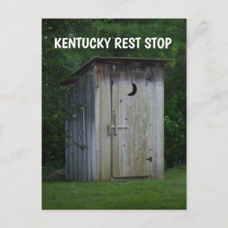 Cartão postal engraçado KENTUCKY OUTHOUSE