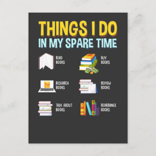 Cartão Postal Engraçado Leitura Pesquisa Fala sobre Livros Pouc