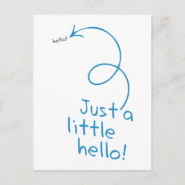 Cartão Postal Engraçado Little Hello